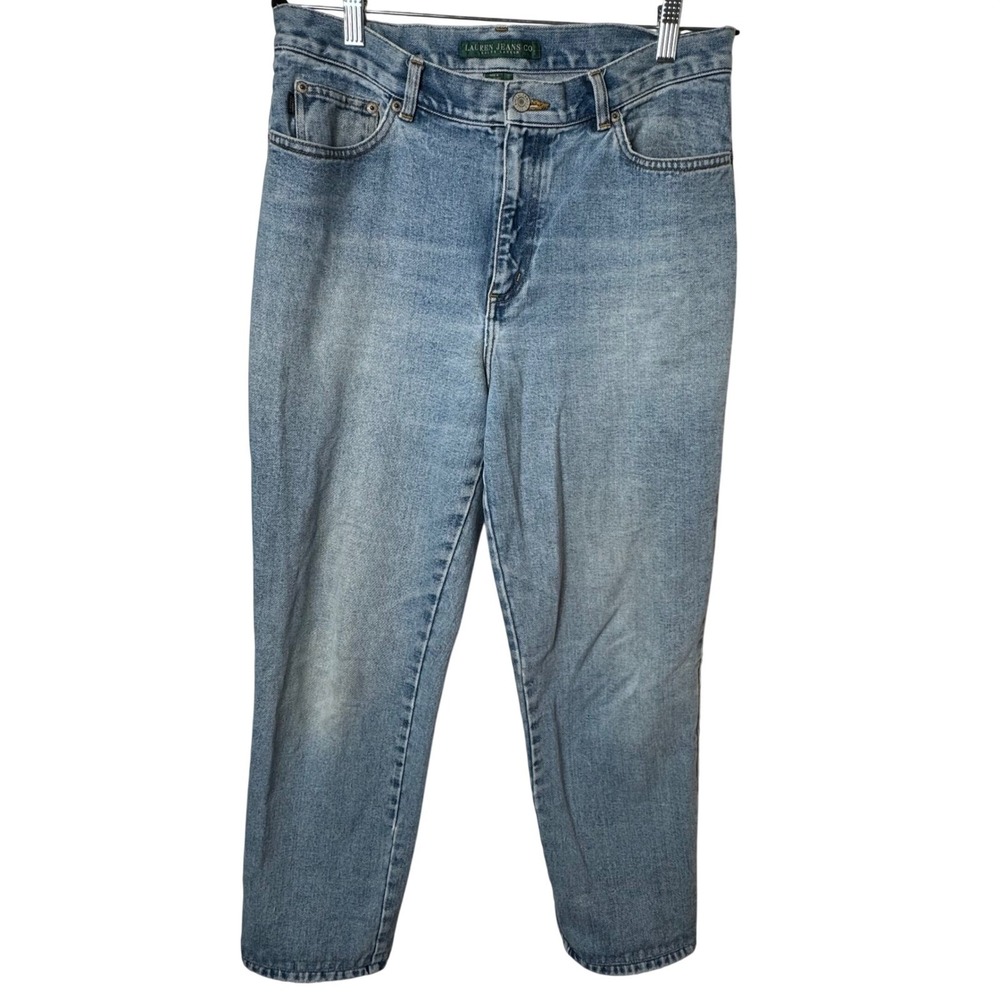 Lauren Jeans Co Ralph Lauren Straight Jeans Women 10 Blue‎ Light Wash Y2K